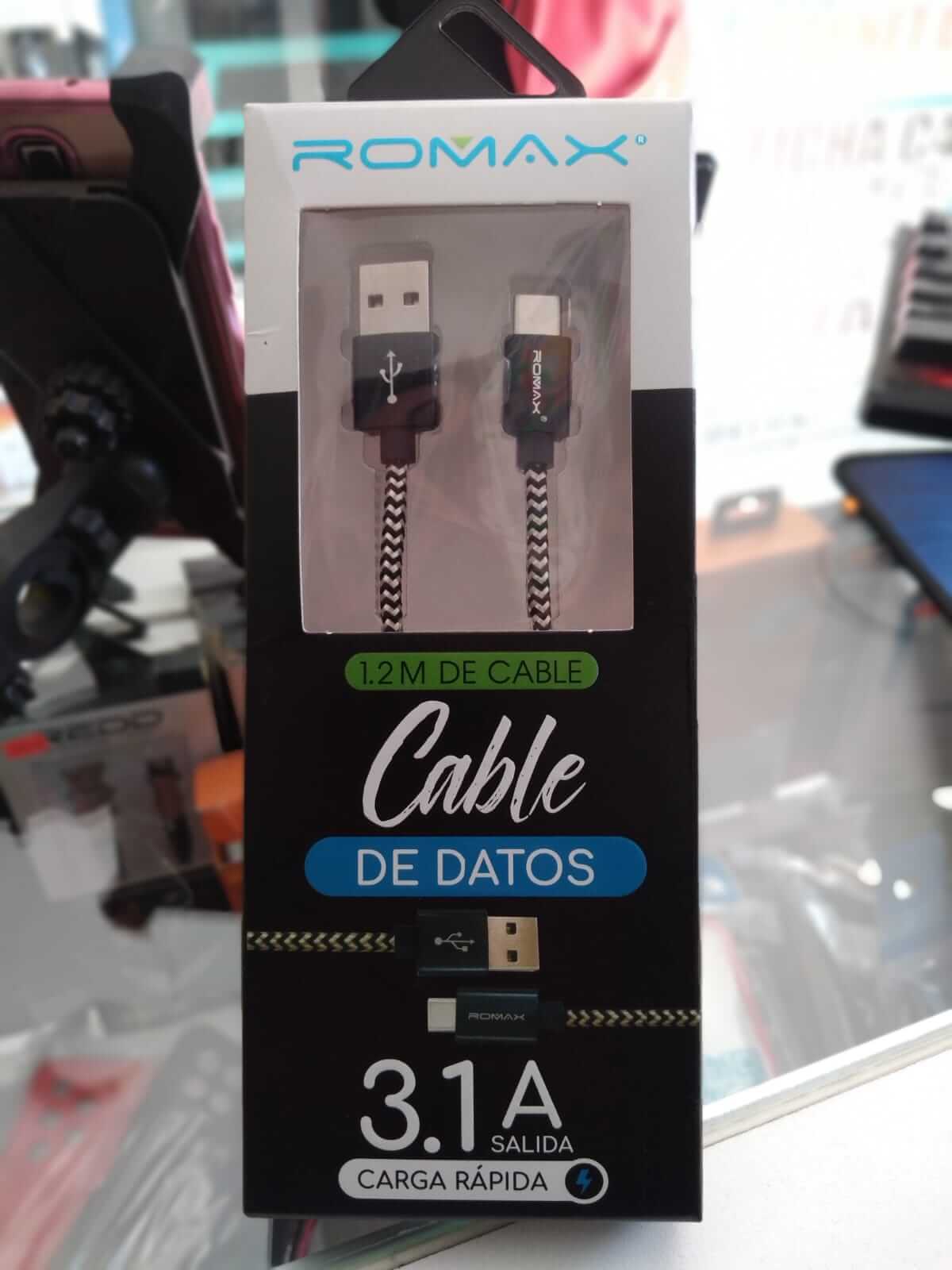 Cable Tipo C A Tipo C 3.1A 1.2M Bco