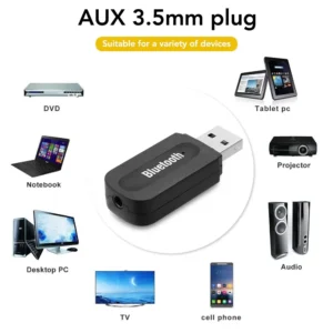 Adaptador Receptor De Audio USB BT Bluetooth Audio Stereo Multicolor