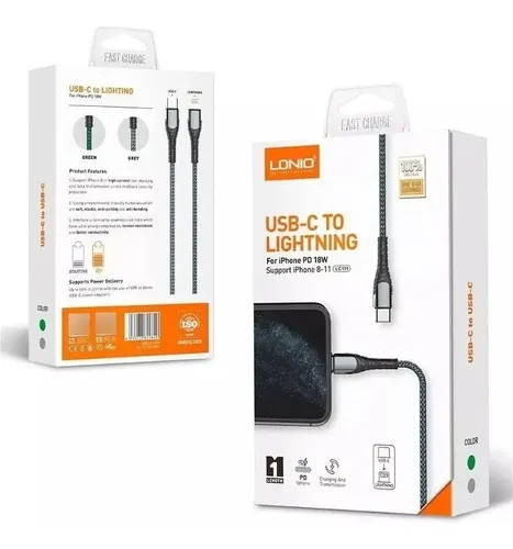 Cable Ldnio LC441I De Carga Rápida Usb-c A Lightning 30W De 1 M