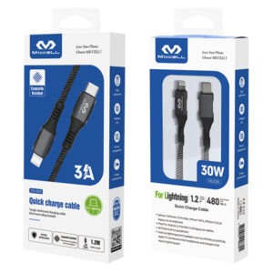 Cable Ligthning 1.2M 3A Vq D129
