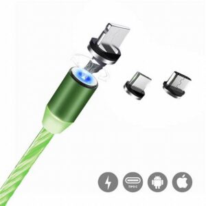 Cable Magnetico Flujo LED Carga Rapida Rotacion 360°