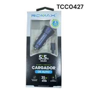 Cargador De Auto Romax 5.5A 35W