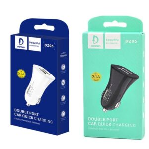 Cargador Para Auto Con Cable 3 En 1 Denmen DZ06E Carga Rapida 15W