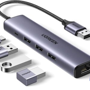 Hub USB Tipo C Puerto Ethernet RJ45 Y 3 USB