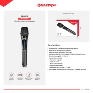 Microfono Maxtron Singer - MX 708 WL