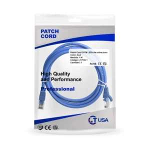 Patch Cord LT USA UTP CAT6 LSZH Azul 1Mts LT-PC6-1