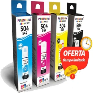Tinta Epson 504-544 Premium Negro Cian Yellow Magenta
