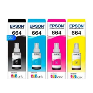 Tinta Para Impresora Epson T664 Cian,magenta,amarillo Y Negro Topjet